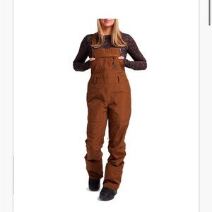 Burton Avalon Bibs Size Small in Bison